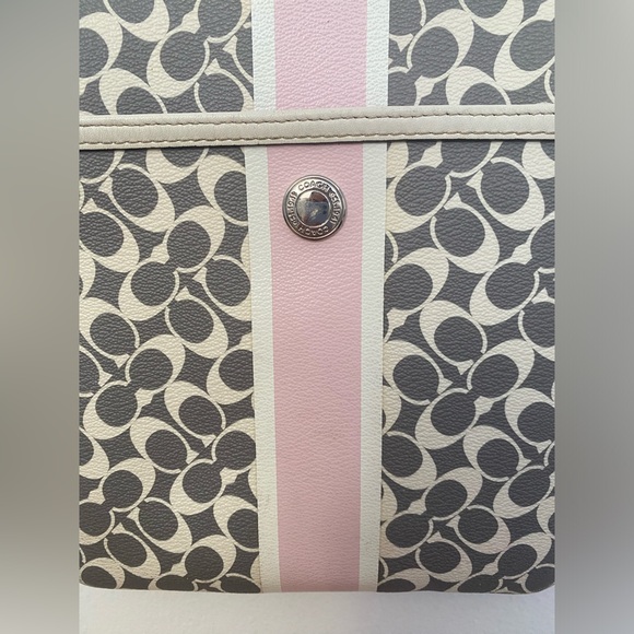 Coach - Messenger Crossbody Bag in Pink/Grey/White Colorblock Signature Canvas - Picture 4 of 13